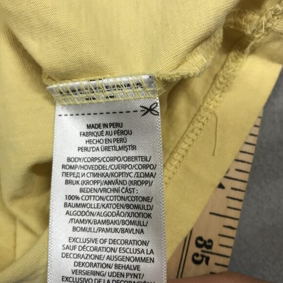 Polo Ralph Lauren Shirt Mens Large Yellow Hooded Big Pony Long Sleeve Spell Out - Picture 5 of 10